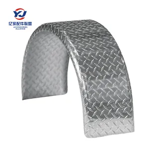 High Quality Round Single Axle Lowbed Semi Trailer Steel Fenders Trailer Mudguards