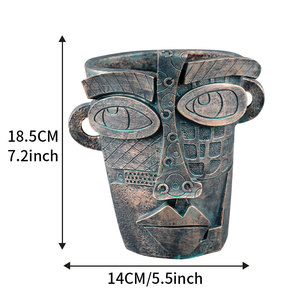 <span class=keywords><strong>Picasso</strong></span> brutalista belleza abstracta <span class=keywords><strong>cara</strong></span> maceta arte resina hecha a mano macetas para el hogar balcón adornos modelo patrón - Product Image 6