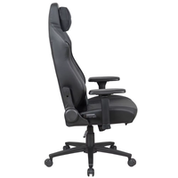 Chaise de gaming haut de gamme en tissu style course, dossier haut, accoudoirs réglables, pivotante, robuste, en cuir, avec fonction rafraîchissante