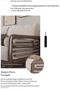 Custom OEM tre posti mobili in legno casa moderna soggiorno di lusso di fascia alta hotel designer elegante divano set