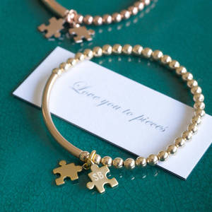 De acero inoxidable de alto pulido bola de oro con cuentas <span class=keywords><strong>pulsera</strong></span> de la boda <span class=keywords><strong>novia</strong></span> - Product Image 6