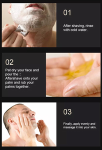 Huile pour barbe pour hommes, marque privée, parfum de bois de santal, Lotion pour après-<span class=keywords><strong>rasage</strong></span> de qualité supérieure, apaise et hydrate le visage, <span class=keywords><strong>baume</strong></span> après-<span class=keywords><strong>rasage</strong></span> - Product Image 4