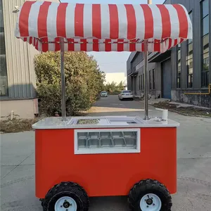 外观精美冰淇淋展示车定制帆布顶级冰淇淋车