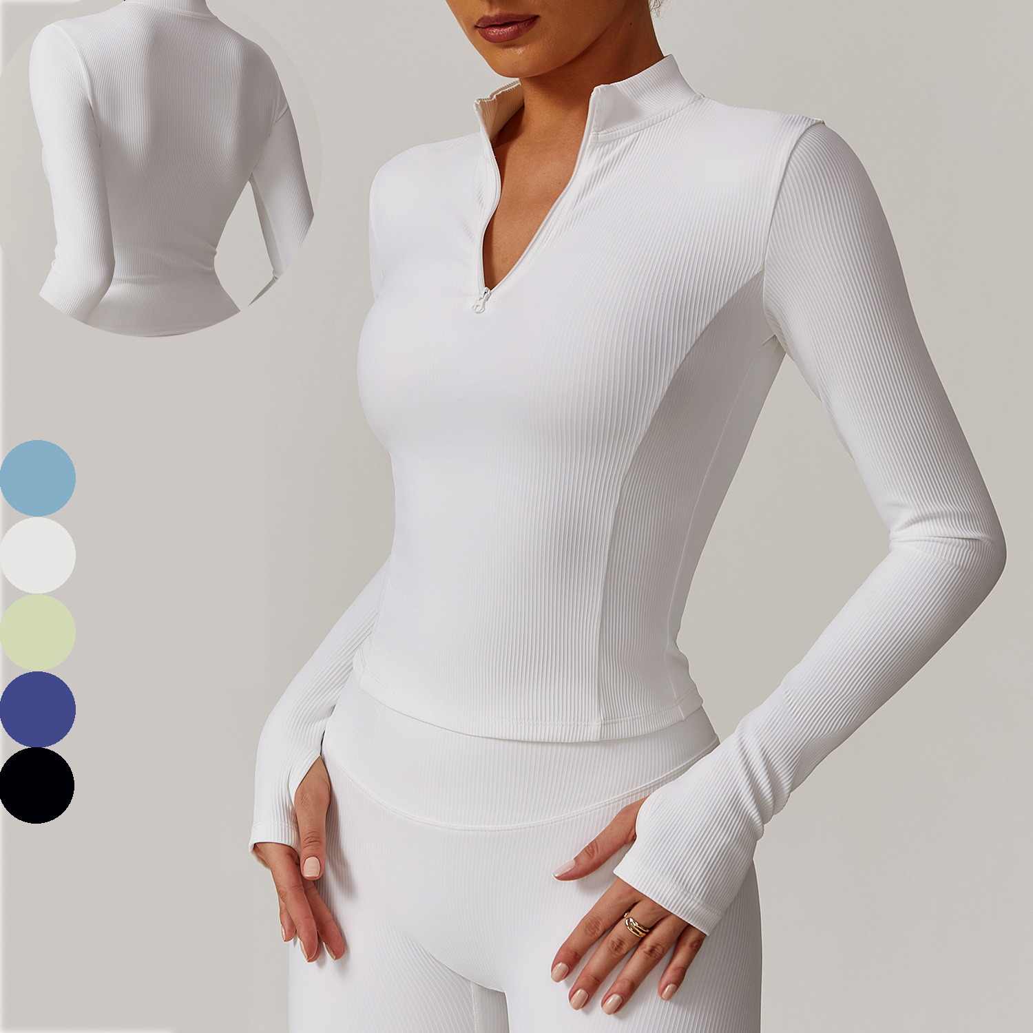 Custom LOGO Half Zipper Womens Slim Fit Long Sleeve Breathable Running Yoga Sport T-shirt