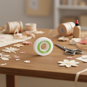 Nastro in garza Iln 2,5 cm x 35 iarde bianco per artigianato e decorazioni - Product Image 3