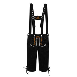 Lederhosen traditionnels allemands à bretelles - Short en daim brodé pour l'Oktoberfest avec options <span class=keywords><strong>de</strong></span> chapeaux personnalisables - Product Image 3