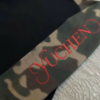 Camiseta de Manga Larga para Hombre, Diseño Camuflaje, Bloques de Color, Bordado Personalizado, Marca YUCHEN