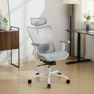 Ergonomic Ghế văn phòng cao trở lại bàn ghế lưới thoáng khí máy tính lưới ghế với tựa đầu điều chỉnh và 3D tay vịn màu đen - Product Image 1