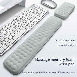 Reposamuñecas ergonómico para teclado y ratón, protección para escribir en la oficina, alfombrilla de ratón de espuma con memoria para muñeca, alfombrilla de escritorio para ordenador portátil - Product Image 5
