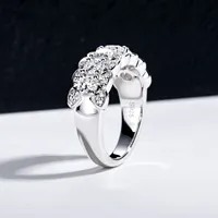 Bague MuShan en argent sterling 925 avec moissanite VVS, bague de soirée romantique pour partenaire, plaquée or véritable 18 carats, bagues brevetées MST