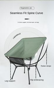 Chaise de camping portable, chaise pliable légère, chaise de randonnée ultralégère pour camp en plein air, randonnée, <span class=keywords><strong>voyage</strong></span>, plage - Product Image 6