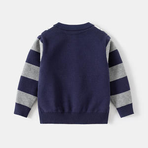 <span class=keywords><strong>Pull</strong></span>-over tendance pour garçon, motif diamant, col rond, nouvelle collection automne-hiver 2024, vente en gros pour enfants - Product Image 3