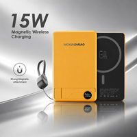 Batterie externe magnétique sans fil 10000mAh ultra-mince, étanche, charge rapide 20W avec câble et support, batterie Li-polymère