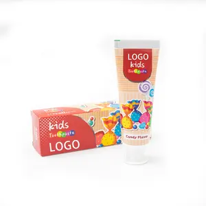 Pasta de dente infantil com sabor de frutas personalizada para crianças pequenas