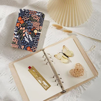 Organiseur de carnet de notes pour femme en cuir PU, tissu de lin, format B5 A4 A5 A6, avec broderie personnalisée, pour mariage, mariée, classeur à 6 anneaux, agenda