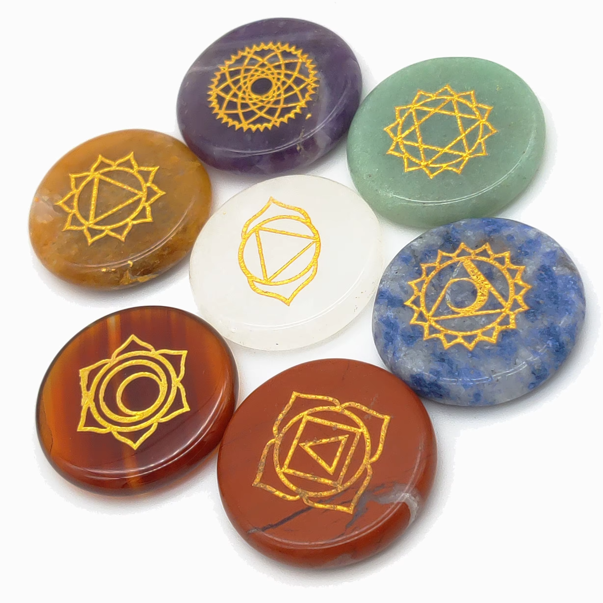 Stampo In Silicone Per 7 Chakra - 2 Pezzi Per Creare Pietre In Resina Epossidica, Simboli Rune E Lettere - Per Candele Artigianali E Decorazioni Casa - Foto 5