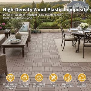 Suelos de compuesto de madera y plástico para patios exteriores, terrazas autoinstaladas, balcones exteriores, pisos sin vigas, y - Product Image 4