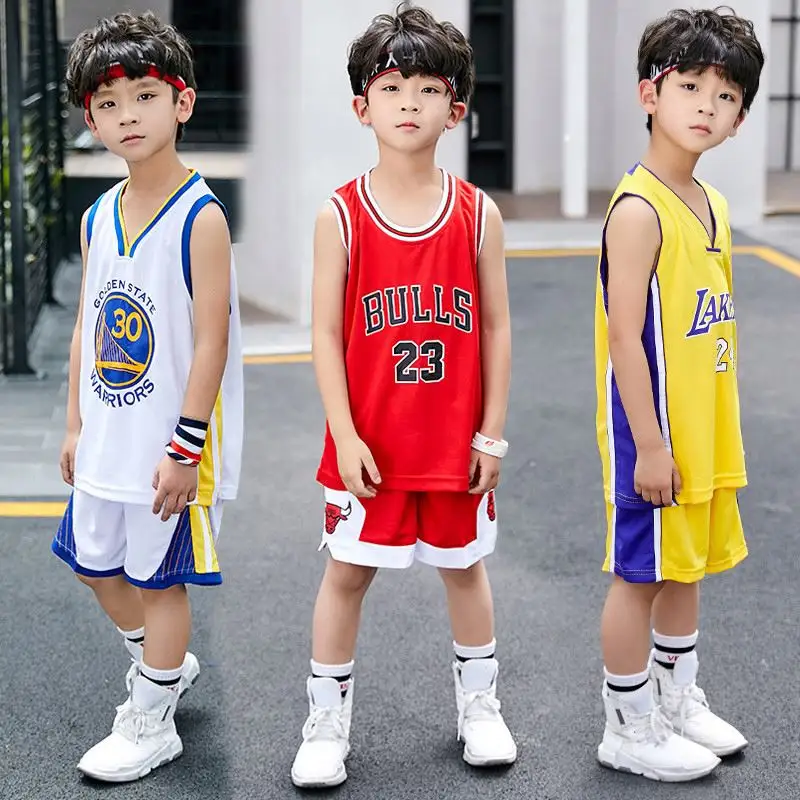 MKMN 1 piece set of children's clothing #24 Kobe Bryant James Bulls Children's Basketball Jersey with Shorts