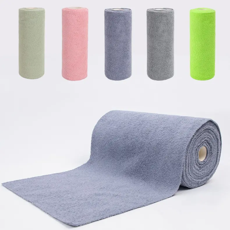 Handuk yang dapat dipakai ulang, kain pembersih kuat sekali pakai, kain pembersih bebas serat untuk menyerap piring dapur, kain pembersih serat mikro