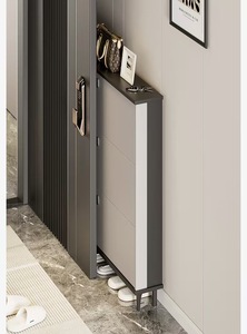 Armoire à <span class=keywords><strong>chaussures</strong></span> économique : <span class=keywords><strong>console</strong></span> <span class=keywords><strong>d</strong></span>'<span class=keywords><strong>entrée</strong></span> <span class=keywords><strong>avec</strong></span> grand <span class=keywords><strong>rangement</strong></span> intégré, ultra-mince, <span class=keywords><strong>avec</strong></span> porte rabattable - Product Image 6