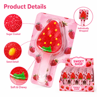 Retail Ready Display Box Strawberry Gummy Candy 21g Individually Wrapped Sweets