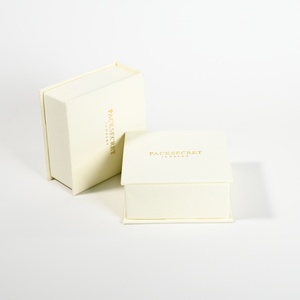 PackSecret MOQ 1Piece Custom Logo Beige <b>Book</b> Type Jewelry Gift Boxes Magnetic Closure Jewelry <b>Box</b> with Foam - Product Image 6
