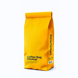 Sac d'emballage de café compostable biodégradable à fond en bloc de qualité alimentaire imprimé personnalisé Pochette d'emballage à fermeture éclair avec valve en plastique - Product Image 2