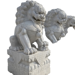 Tượng Đá Nổi Tiếng Chạm Khắc Bằng Tay Đá Cẩm Thạch Fu Dog Thiết Kế Độc Đáo Đá Cẩm Thạch Foo Dog - Product Image 6