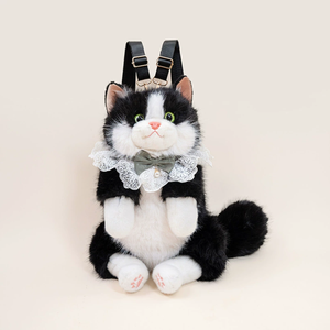 Sac à dos en peluche chat Ragdoll réaliste, bretelles réglables, le <span class=keywords><strong>cadeau</strong></span> d'<span class=keywords><strong>anniversaire</strong></span> ultime pour les filles, fournisseur de fête - Product Image 5