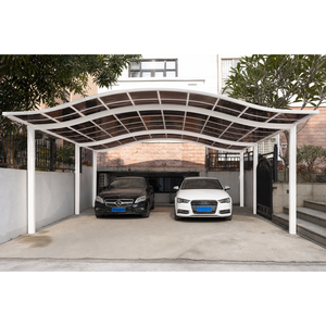 Abri de voiture en aluminium pour plusieurs véhicules, capacité de stationnement ajustable, colonnes de support à hauteur réglable pour abri de voiture de jardin - Product Image 1