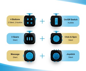 Tự kỷ cảm giác đồ chơi điều trị sản phẩm âm thanh im lặng lo lắng cứu trợ 6 Mặt thần tài Đồ chơi khối lập phương cầm tay thần tài Đồ chơi khối lập phương - Product Image 6