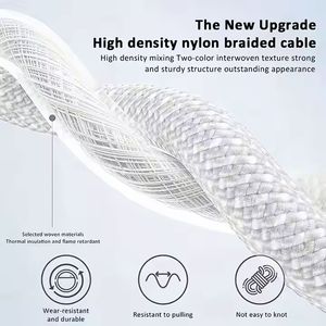 Cheap Price <b>Type</b> <b>C</b>-<b>Type</b> <b>C</b> Cables 60W USB-<b>C</b> Power <b>Adapter</b> Nylon Cable Braided Phone Cables for Smart Phones - Product Image 3