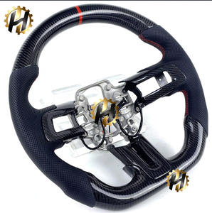 Volant <span class=keywords><strong>de</strong></span> voiture en fibre <span class=keywords><strong>de</strong></span> carbone personnalisé HZ pour Ford Mustang 2015-2023, cuir perforé, style très vendu avec fonction <span class=keywords><strong>de</strong></span> chauffage - Product Image 2