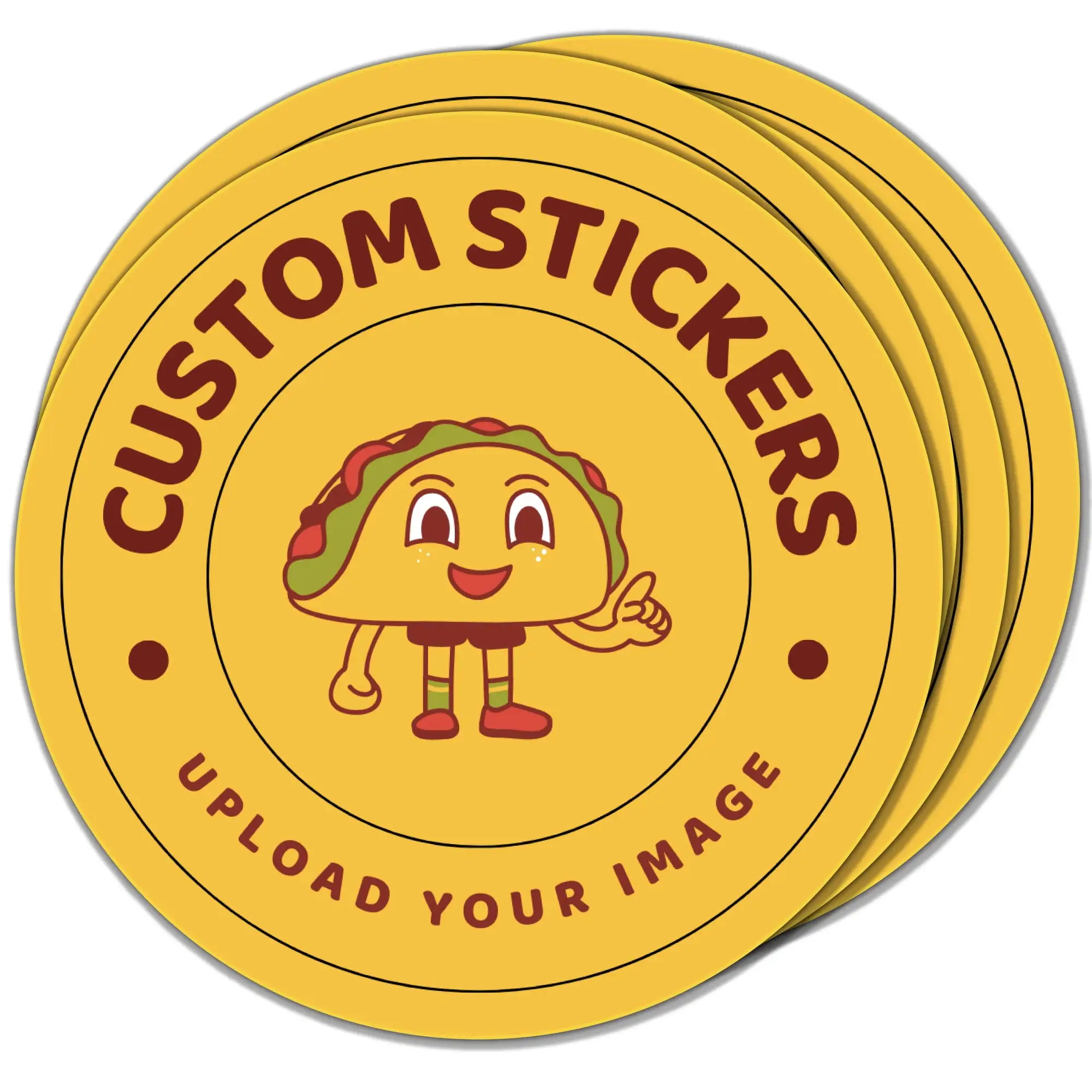 12 Uds. Pegatinas personalizadas su diseño juegos de 500 etiquetas de productos de vinilo impermeables a granel logotipo empresarial personalizado de negocios personalizado