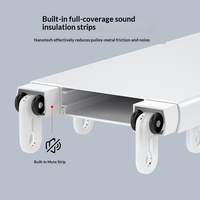 Rail de rideau double intégré en alliage d'aluminium, design monobloc luxe léger, rail droit épaissi à fonctionnement silencieux