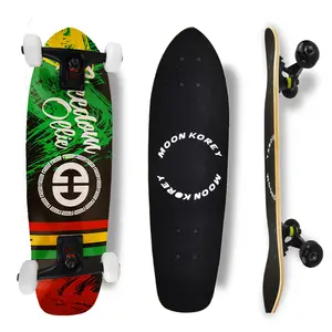 Skateboard elektrik semua medan penggerak 4 roda, skateboard cruiser 60mm, roda skateboard cruiser, skateboard untuk anak perempuan