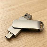 Clé USB en métal 3.0 à double interface Type-C pour smartphone, ordinateur portable, travail de transfert de fichiers