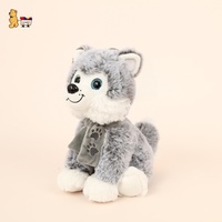 Peluche Husky Kawaii en tissu de coton ODM personnalisable super doux, mini cadeau d'anniversaire, grande taille, dessin animé mignon en flanelle plastique