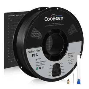 CooBeen高品質カーボンファイバーPLAベースの3D印刷フィラメント1.75mm/1kg 3DプリンターフィラメントROHS工場用のきちんとした巻線