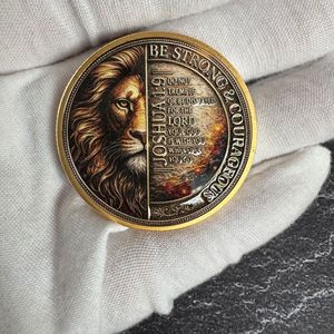Scudo della Fede con Versetto Biblico Cristiano Giuseppe 1:9, Leone Placcato Oro, Regalo Ispirazionale per Battesimo in Chiesa - Product Image 2