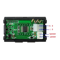 0.36" DC 0-3.0000A Amperemeter Digital LED Mini 5-Digit Empat-Kawat dengan Tegangan Suplai 3.5-30V Bahan ABS