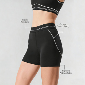 <span class=keywords><strong>Completo</strong></span> Sportivo <span class=keywords><strong>Donna</strong></span> Bicolore Nude: Top Yoga Senza Schienale e Shorts a Vita Alta Modellanti - Set Fitness 2 Pezzi per <span class=keywords><strong>Palestra</strong></span> e Corsa - Product Image 5