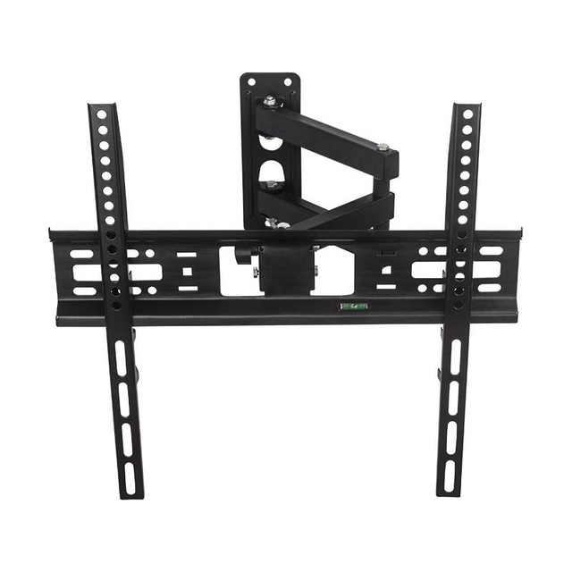 Full Motion Single Arm TV Bracket for 26-55 Inch Screens Max 35kg Extension 61-419mm Cold Rolled Steel Black Factory Direct OEM