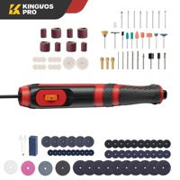 Outil rotatif miniature filaire KINGVOSPRO KD7011 avec kit de 31 accessoires pour le bois, le métal, le plastique, le verre, la céramique, le meulage, la découpe et le ponçage