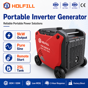 เครื่องกำเนิดไฟฟ้าแบบเงียบ 9kw 10kva แบบพกพา สตาร์ทด้วยระบบลม ระบายความร้อนด้วยอากาศ เครื่องยนต์เบนซิน 25 ลิตร 50/60Hz มาตรฐาน EPA CE ขายส่ง - Product Image 1