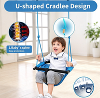 Harnais de sécurité en plastique Ropecube pour balançoire d'enfant de 3 ans, corde réglable, utilisation intérieure/extérieure, jardin, maternelle, trampoline