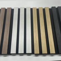 Panneaux acoustiques en fibre de polyester à lattes de bois, panneaux décoratifs pour murs de fond, insonorisation de pièce, grille en bois – Offre Spéciale