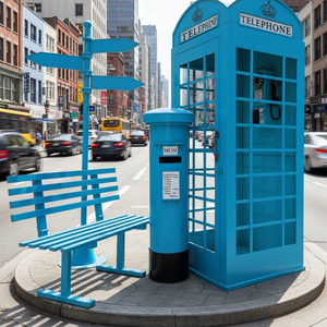 Guangzhou Namchi prix d'usine ornement de cabine téléphonique grande cabine téléphonique décorative prête à l'emploi sculptures de cabine photo - Product Image 1