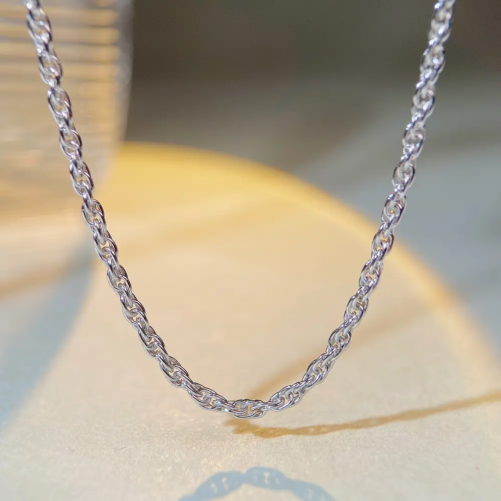 Perhiasan modis kalung zirkon perhiasan rantai perak murni 925 perhiasan kalung set perhiasan untuk wanita