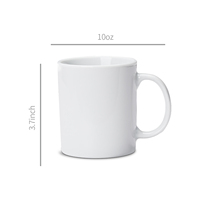 Vente en gros tasses à café au lait blanc Simple 10 oz tasses en céramique pour Restaurant hôtel tasse blanche
